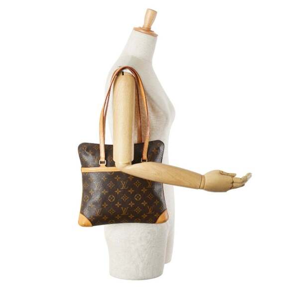 LOUIS VUITTON Authentic Brown Monogram Leather Shoulder Bag